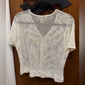 Norton McNaughton Cream Crochet Top